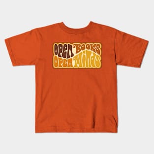 Open Books Open Minds Word Art Kids T-Shirt